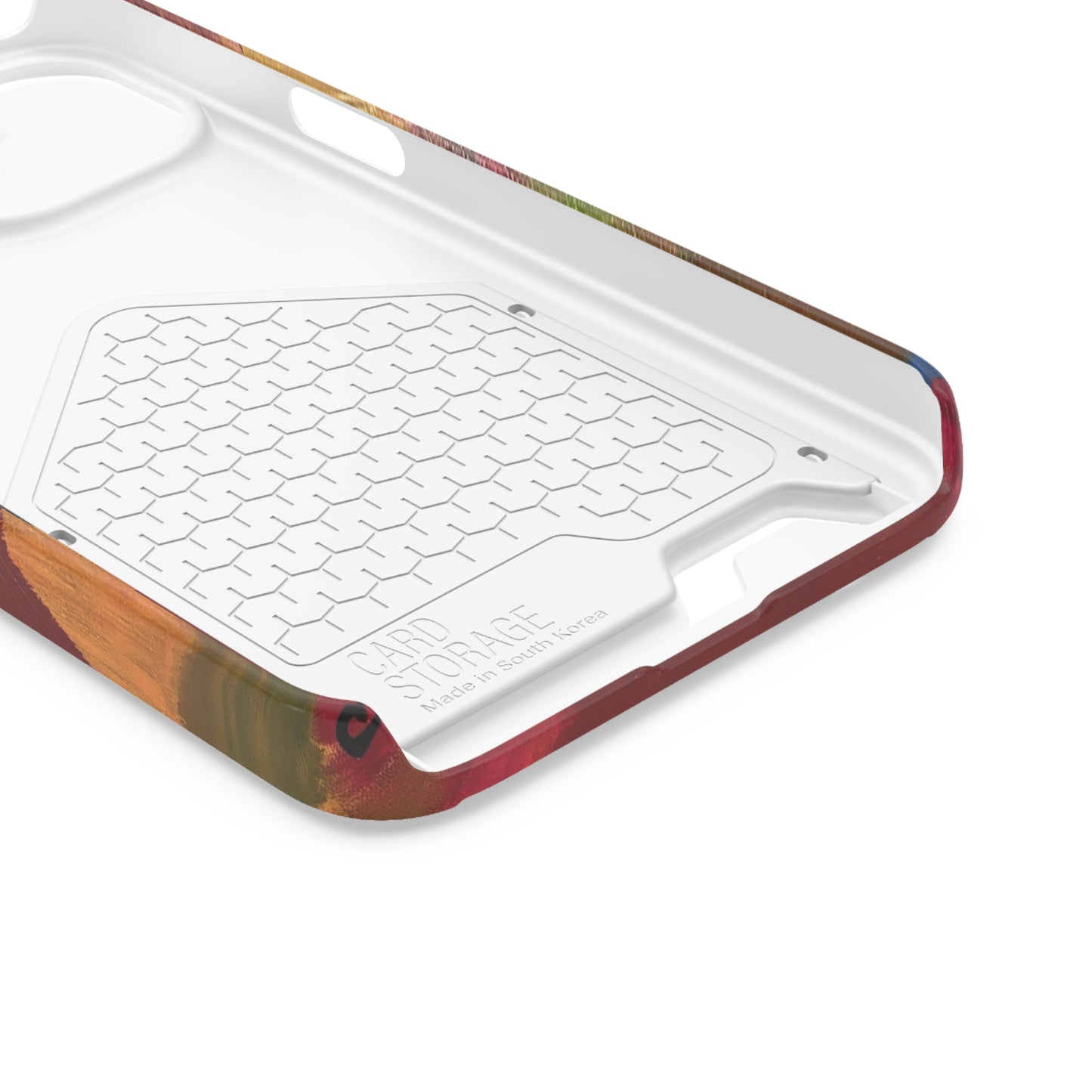 iPhone 13 and Samsung S21, S22 Cases with Card Holder Ft. Abstract Red