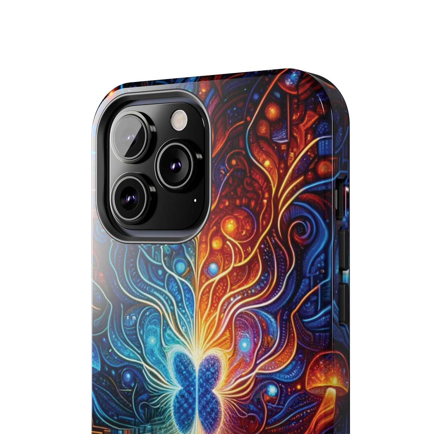ToughDrop Apple iPhone Case Ft. Cyber Blue Butterfly