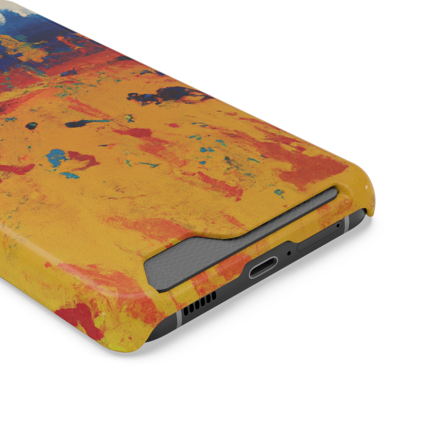 iPhone 13 and Samsung S21, S22 Cases with Card Holder Ft. Abstract Sun