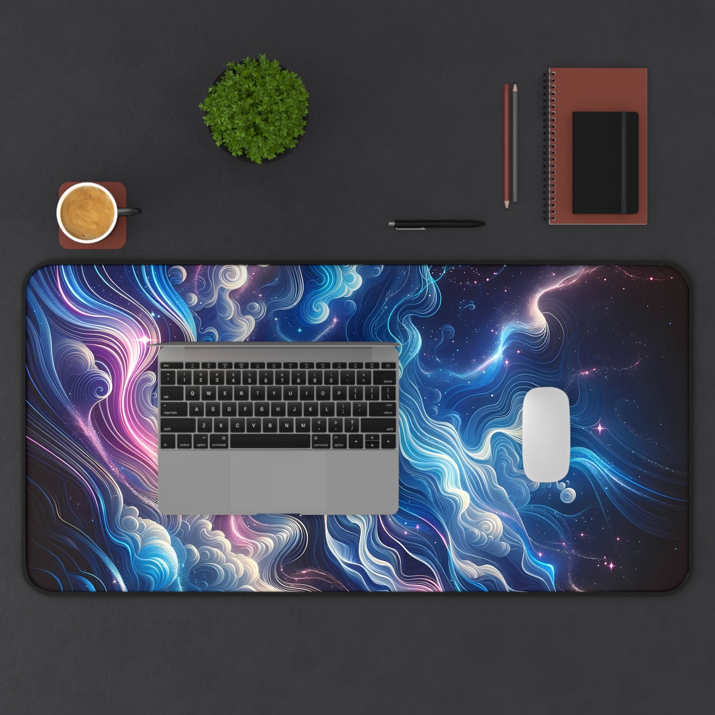 Large HD Print Gaming Desk Mat Ft. Abstract Ethereal Drift