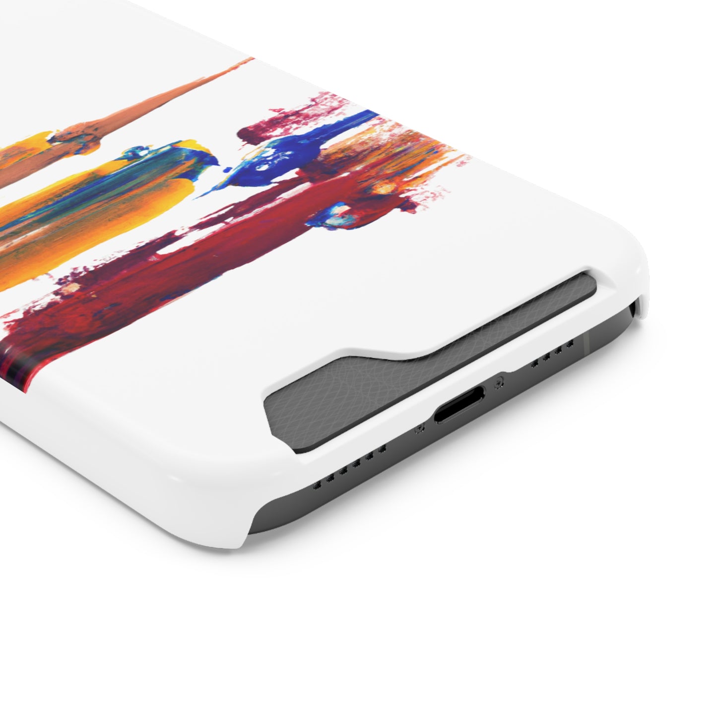 iPhone 13 and Samsung S21, S22 Cases with Card Holder Ft. Simple Strokes