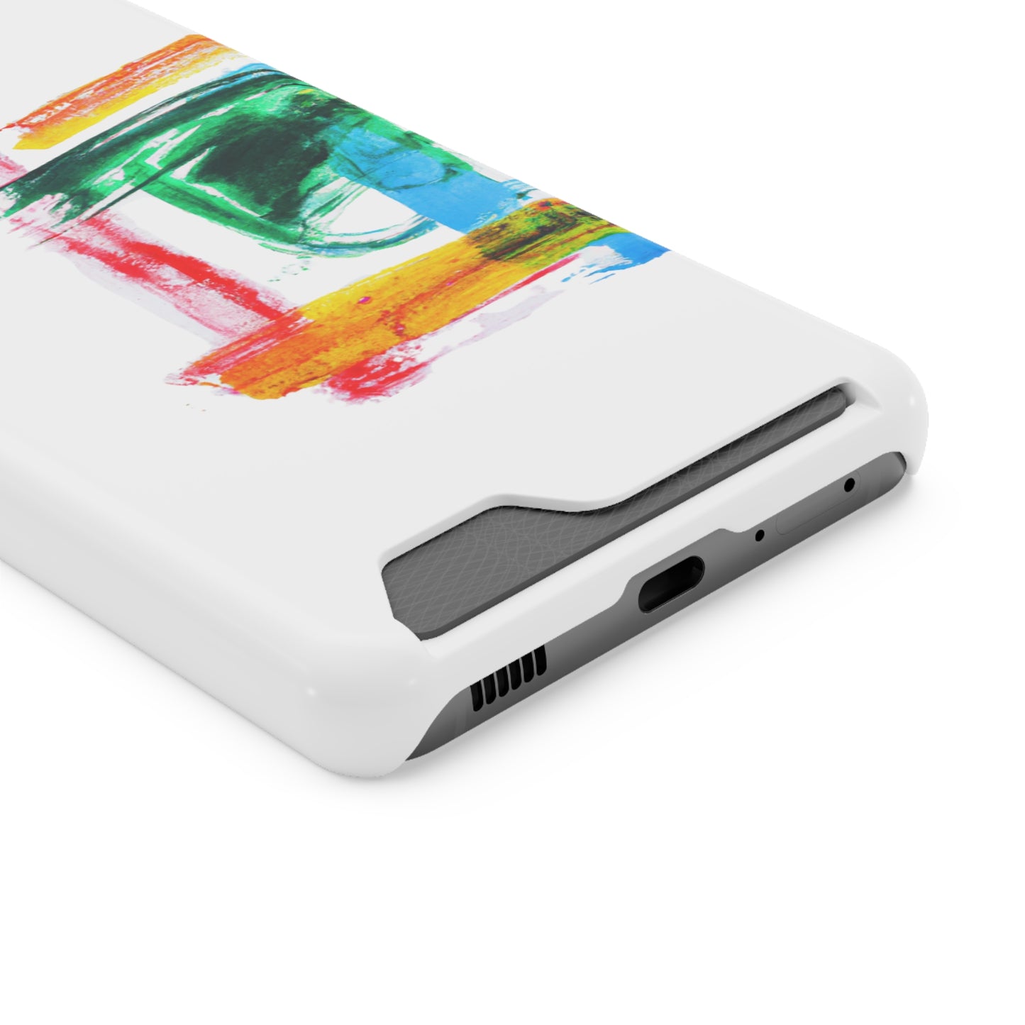 iPhone 13 and Samsung S21, S22 Cases with Card Holder Ft. Abstract Frame