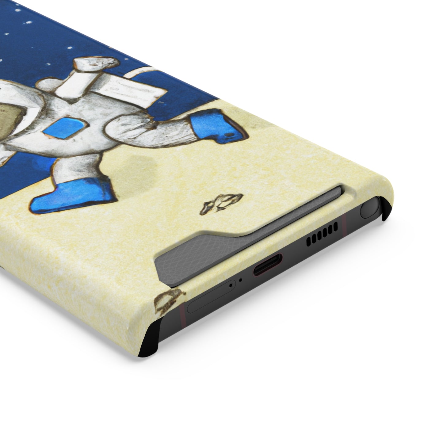 iPhone 13 and Samsung S21, S22 Cases with Card Holder Ft. Moon Doge