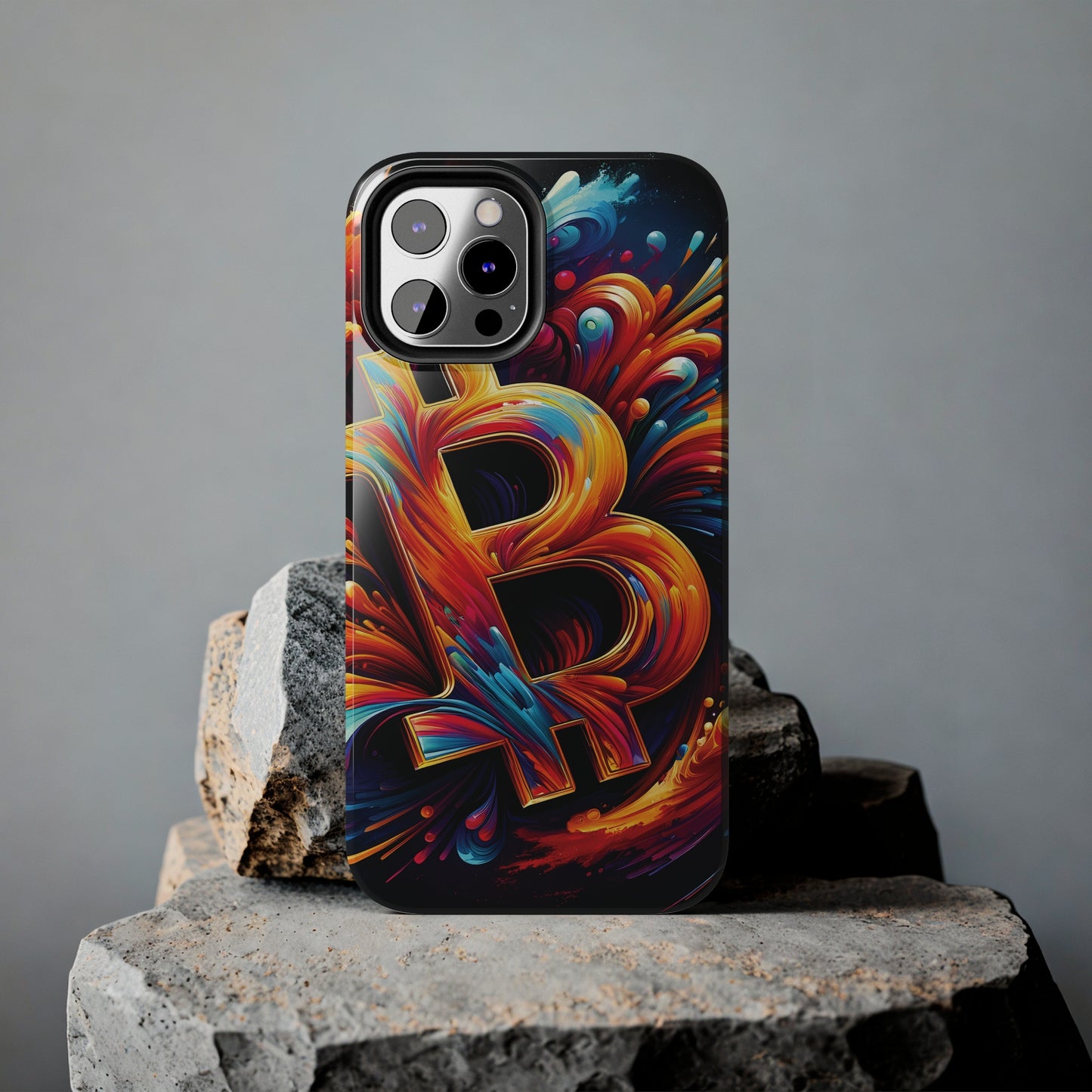 ToughDrop Apple iPhone Case Ft. Bitcoin Symbol Abstract