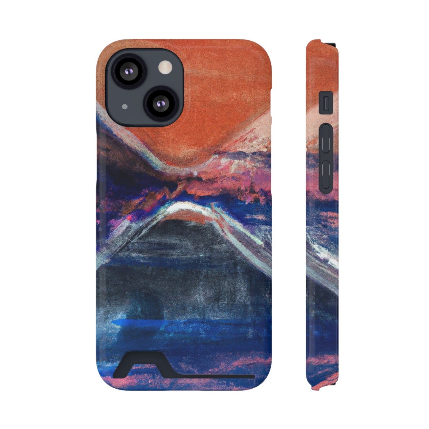 iPhone 13 and Samsung S21, S22 Cases with Card Holder Ft. XRP Sunset