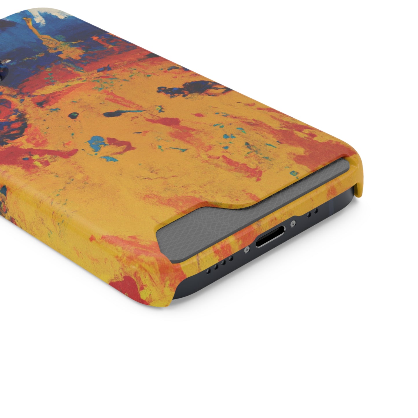 iPhone 13 and Samsung S21, S22 Cases with Card Holder Ft. Abstract Sun