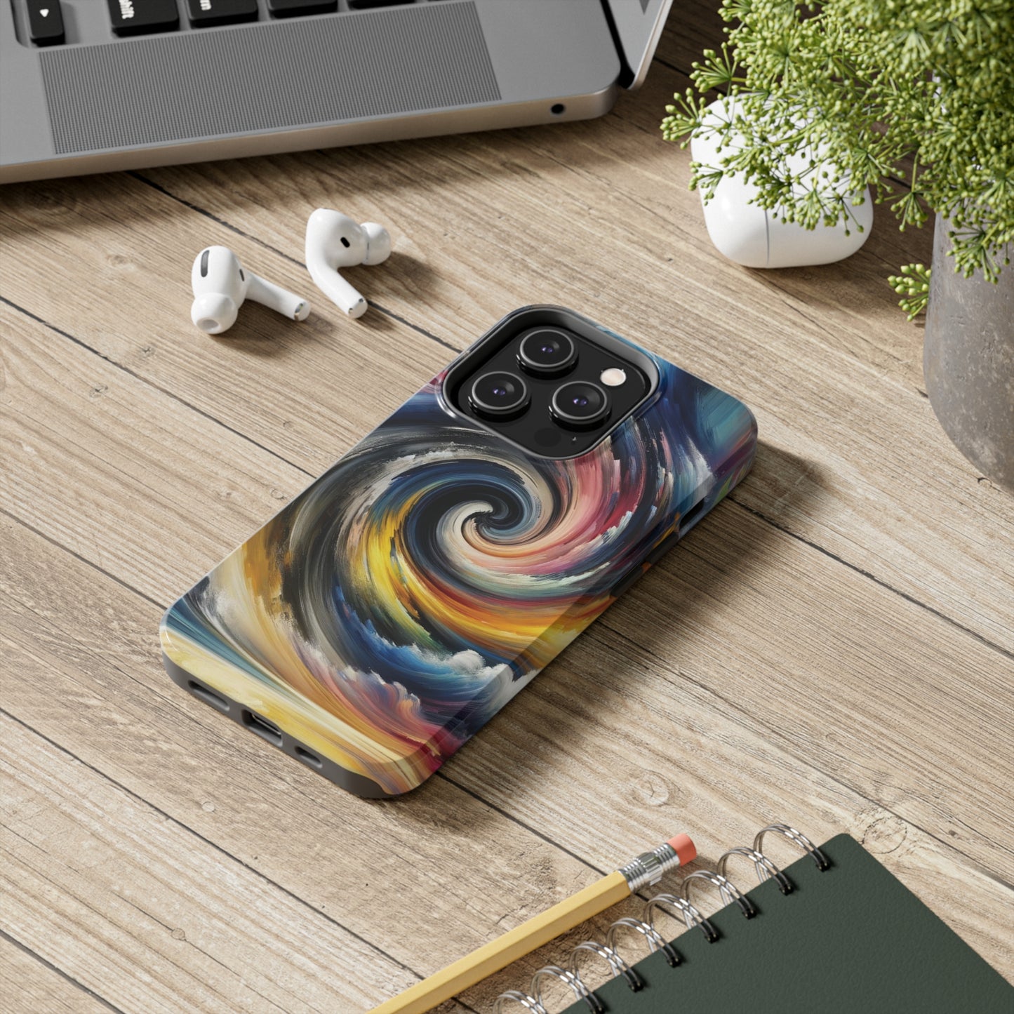 ToughDrop Apple iPhone Case Ft. Swirled Brush