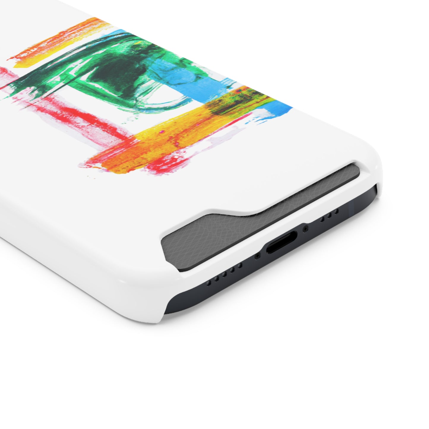 iPhone 13 and Samsung S21, S22 Cases with Card Holder Ft. Abstract Frame