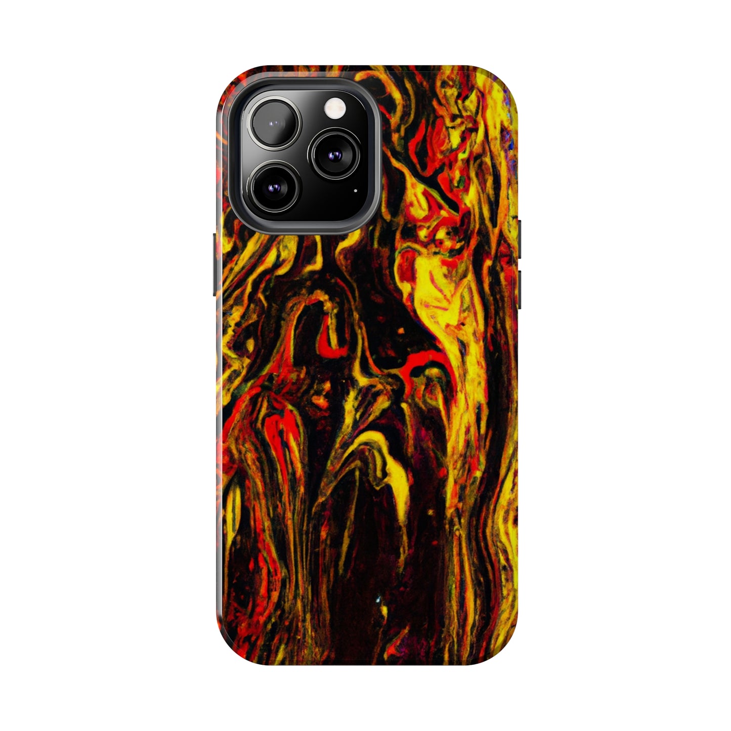 Tough Apple iPhone Case Ft. Abstract Black and Yellow