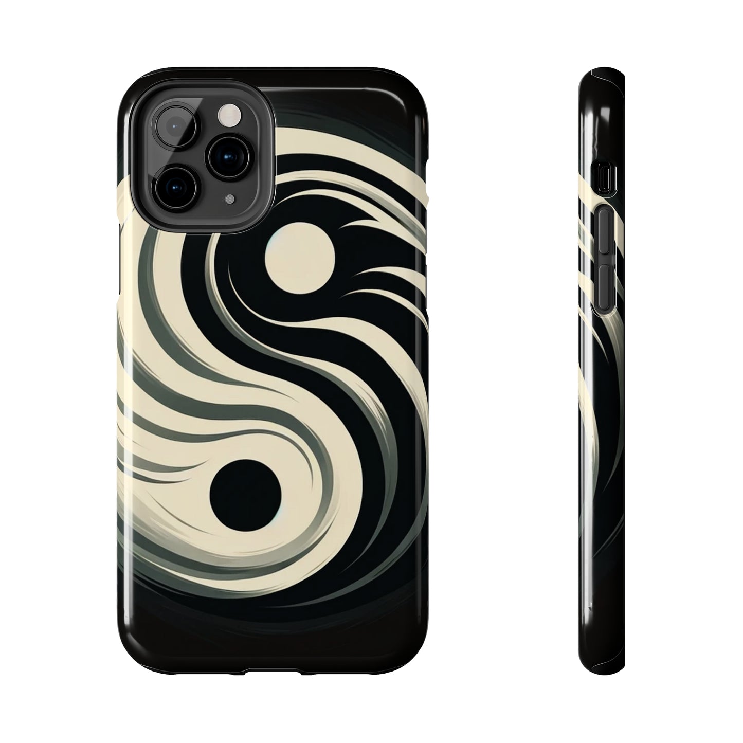 ToughDrop Apple iPhone Case Ft. Monotone Yin Yang