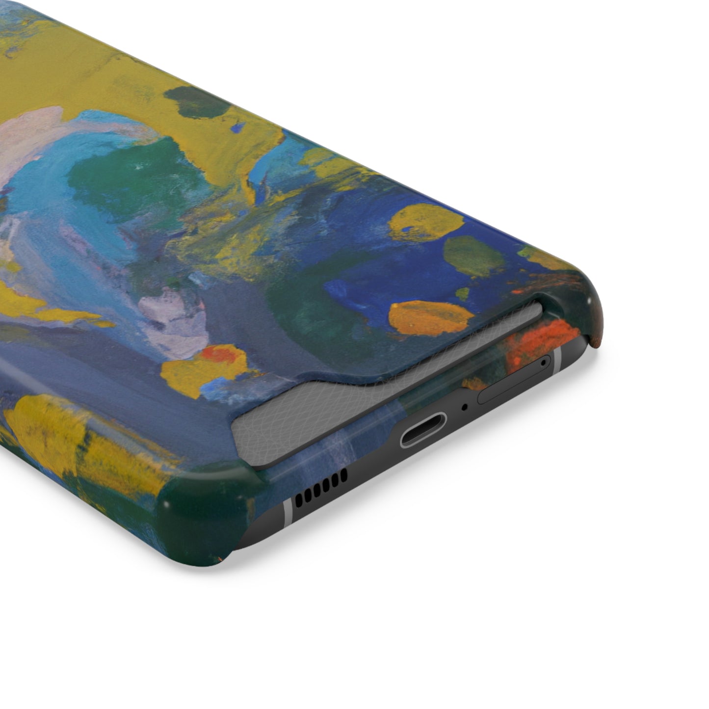 iPhone 13 and Samsung S21, S22 Cases with Card Holder Ft. Abstract Scoop