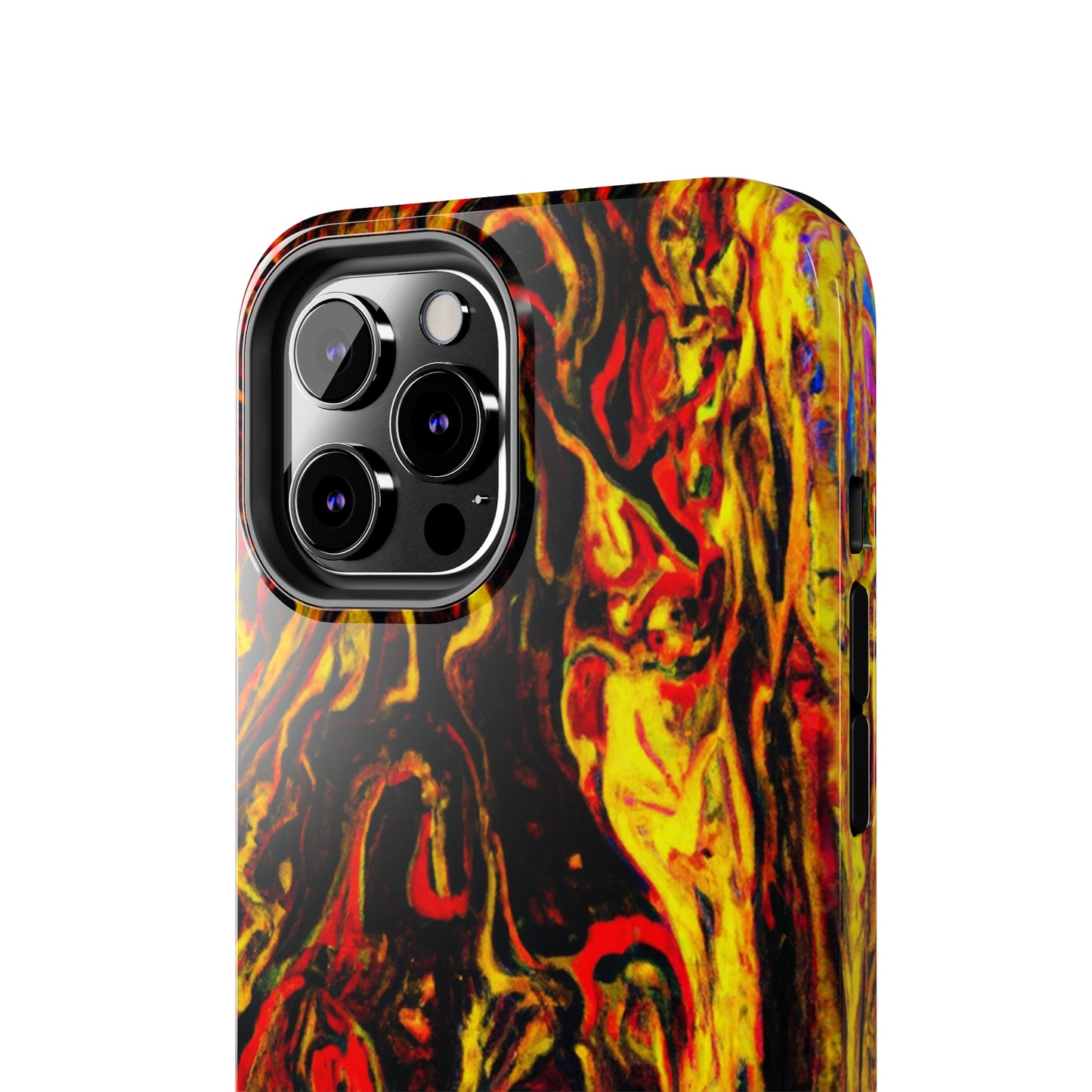 Tough Apple iPhone Case Ft. Abstract Black and Yellow