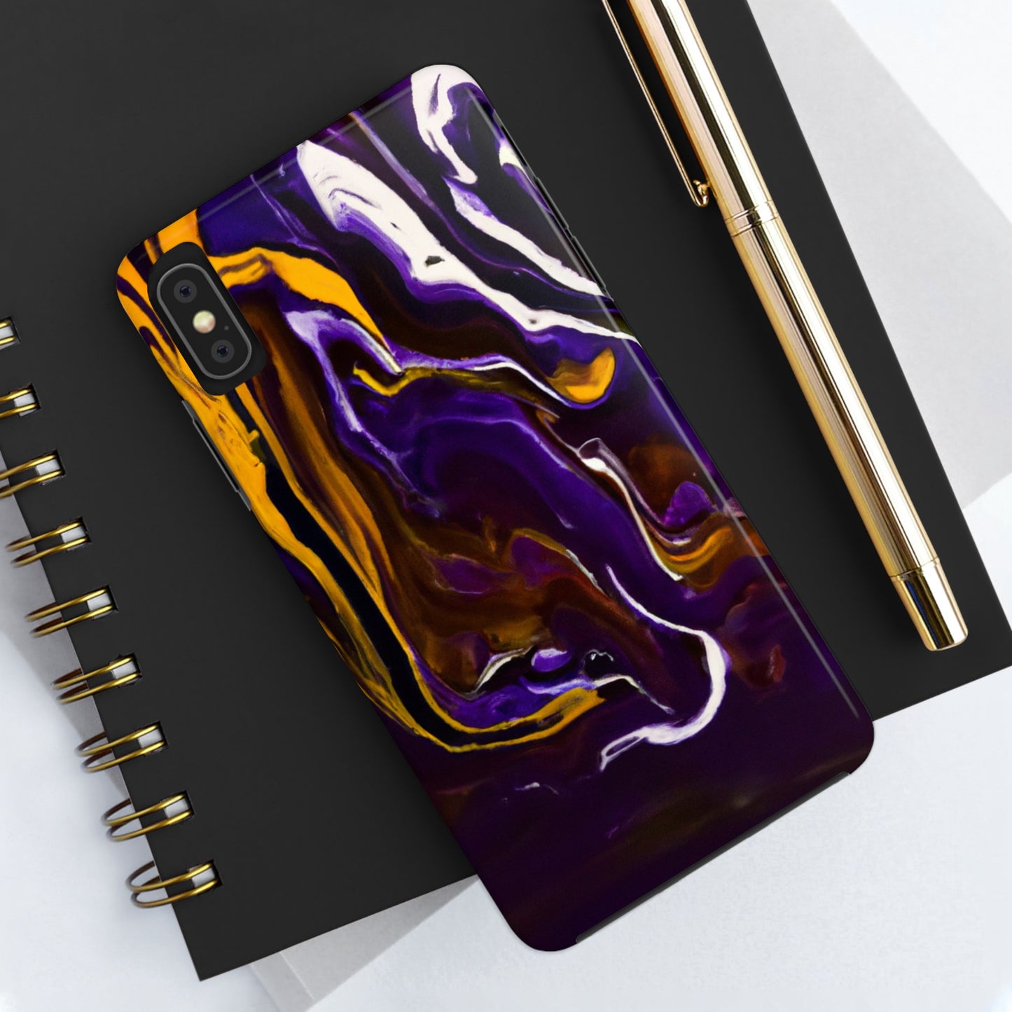 Tough Case-Mate iPhone Case Ft. Purple Tiger Stripes