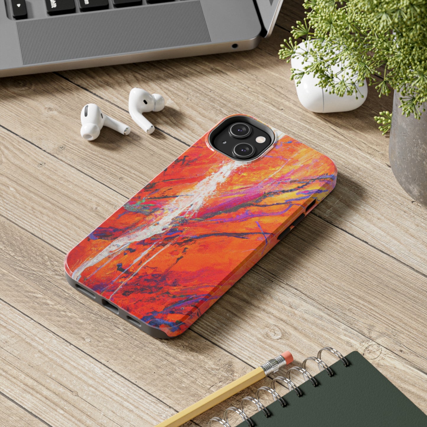 Tough Apple iPhone Cases Ft. Abstract Halloween Forest