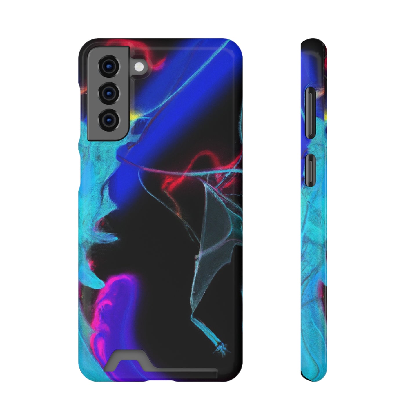 iPhone 13 and Samsung S21, S22 Cases with Card Holder Ft. Abstract Nova