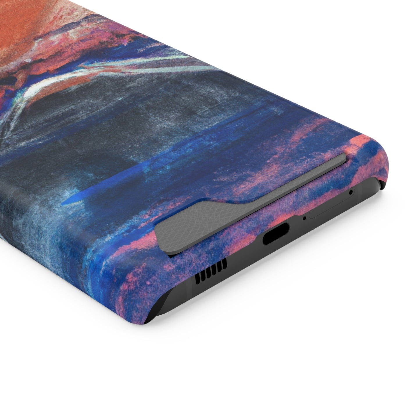iPhone 13 and Samsung S21, S22 Cases with Card Holder Ft. XRP Sunset