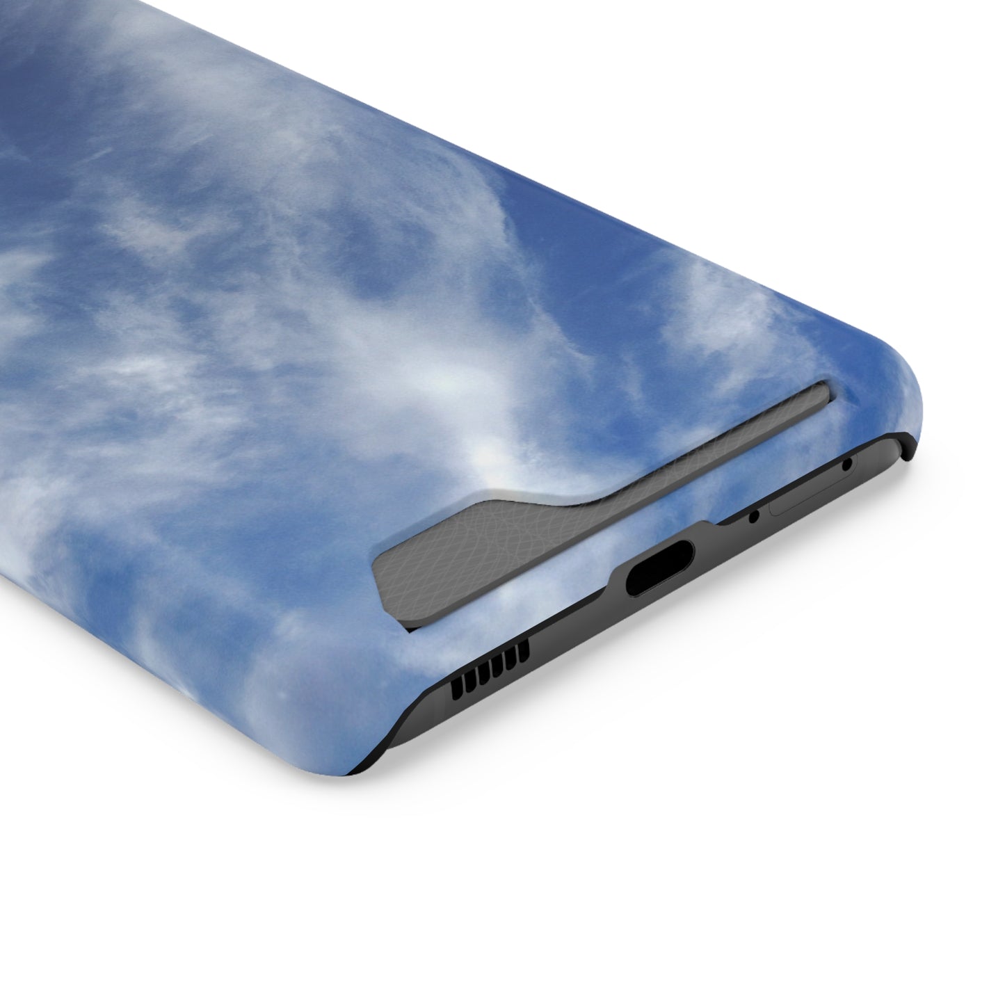 iPhone 13 and Samsung S21, S22 Cases with Card Holder Ft. Clouds