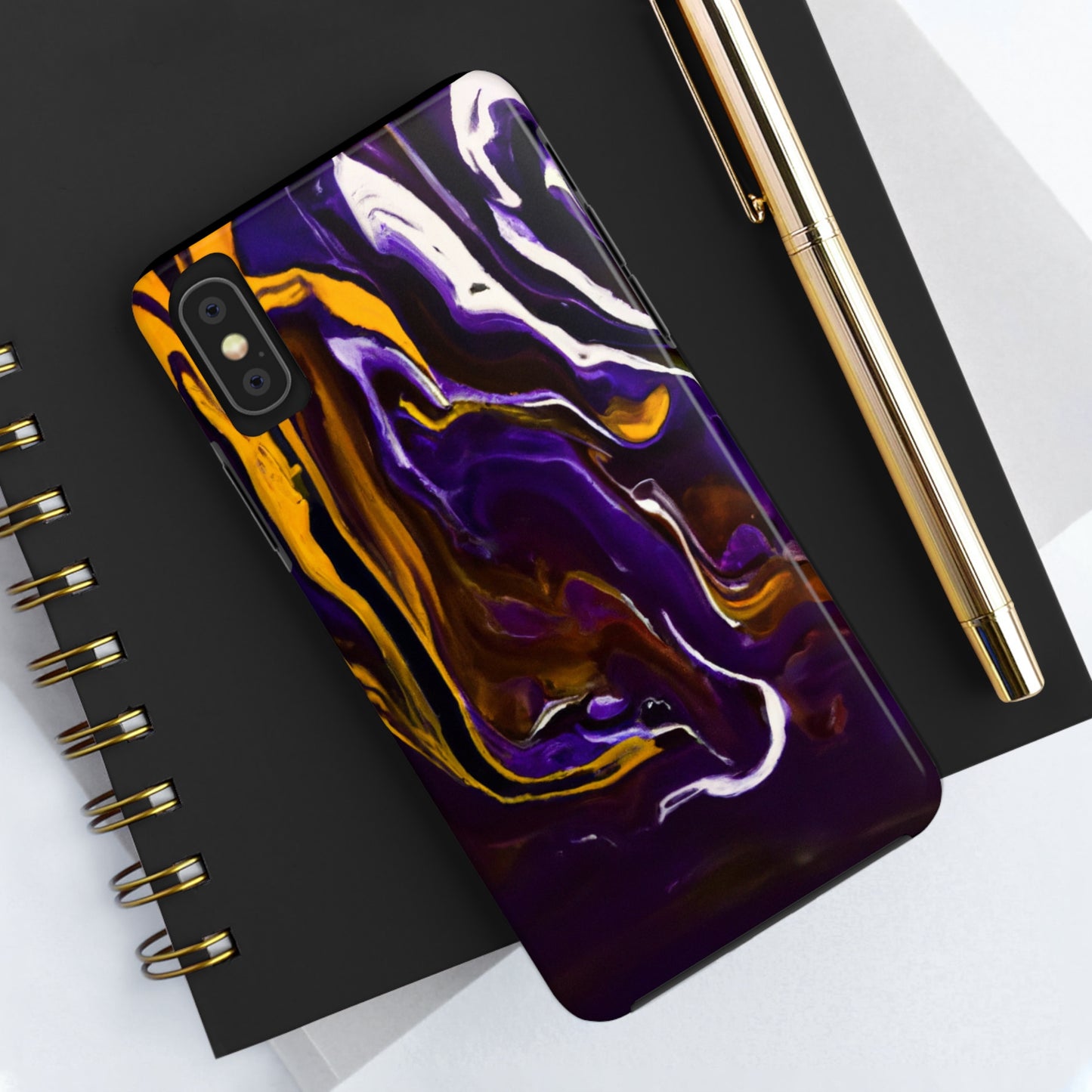 Tough Case-Mate iPhone Case Ft. Purple Tiger Stripes