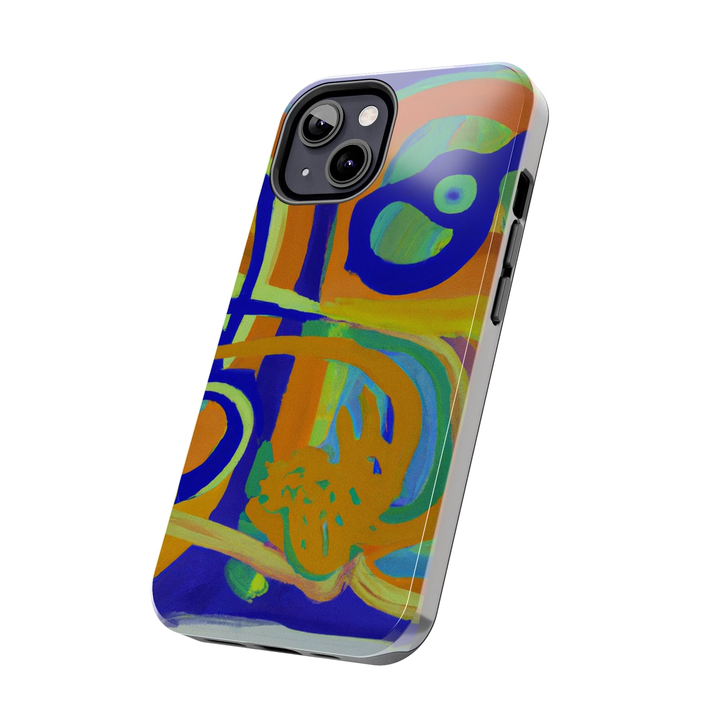 Tough Case-Mate iPhone Case Ft. Blue Orange Curves
