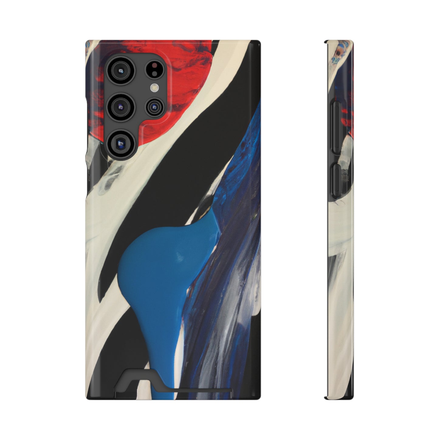 iPhone 13 and Samsung S21, S22 Cases with Card Holder Ft. Inked in Black
