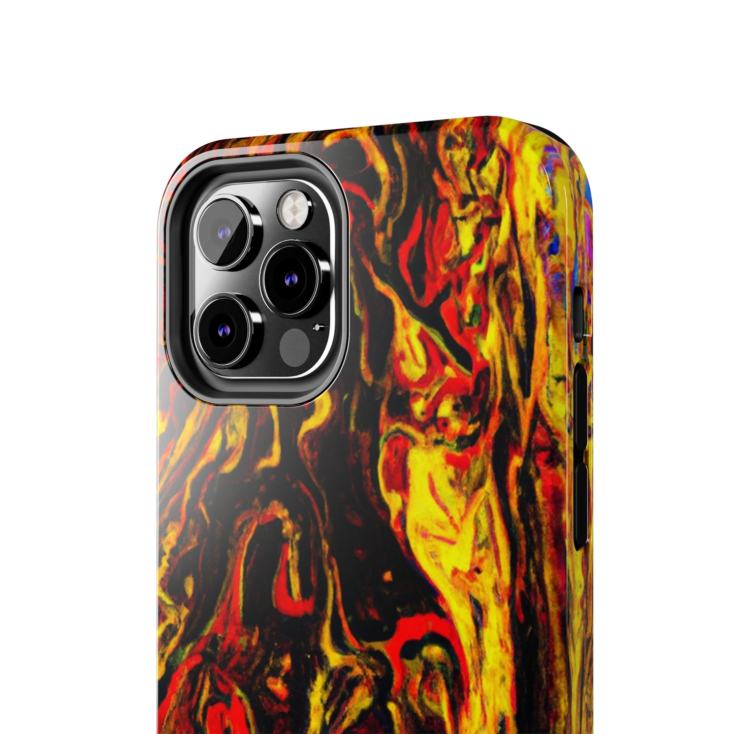 Tough Apple iPhone Case Ft. Abstract Black and Yellow