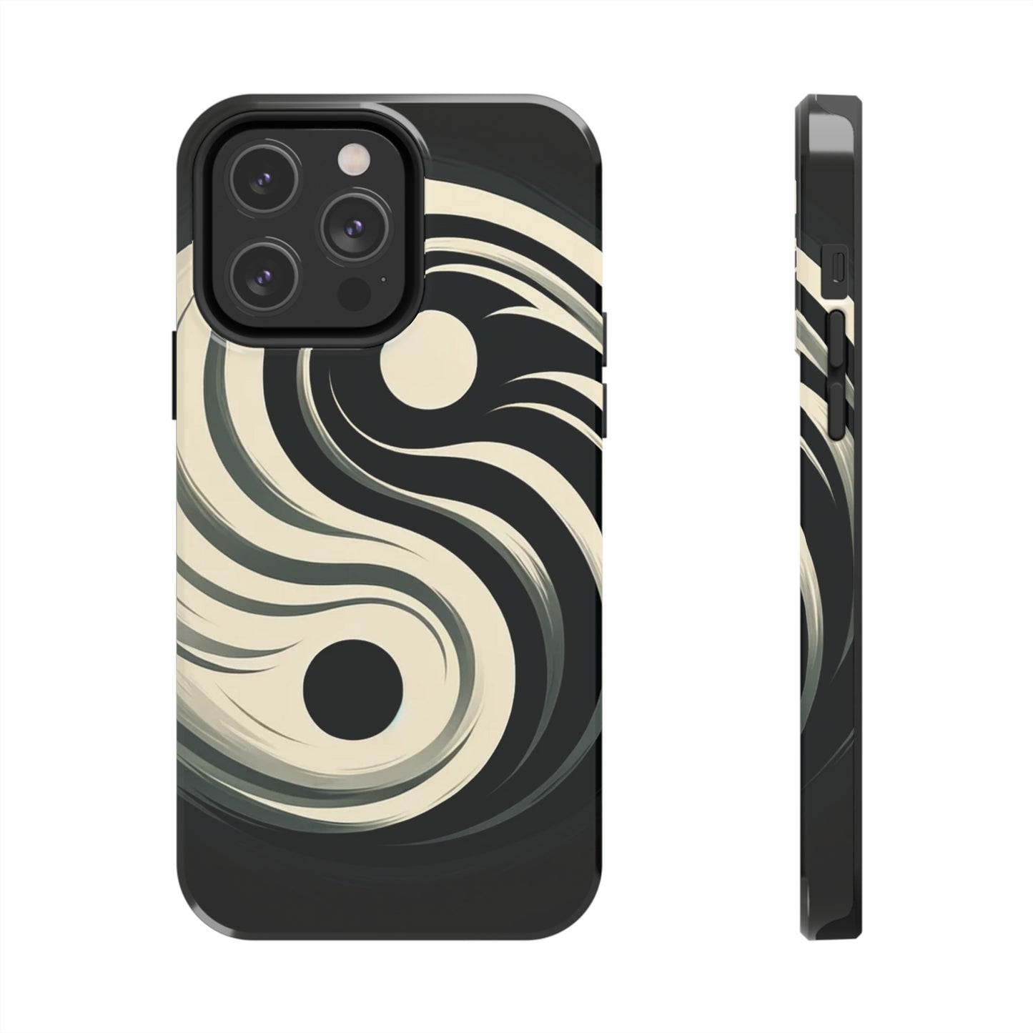 ToughDrop Apple iPhone Case Ft. Monotone Yin Yang