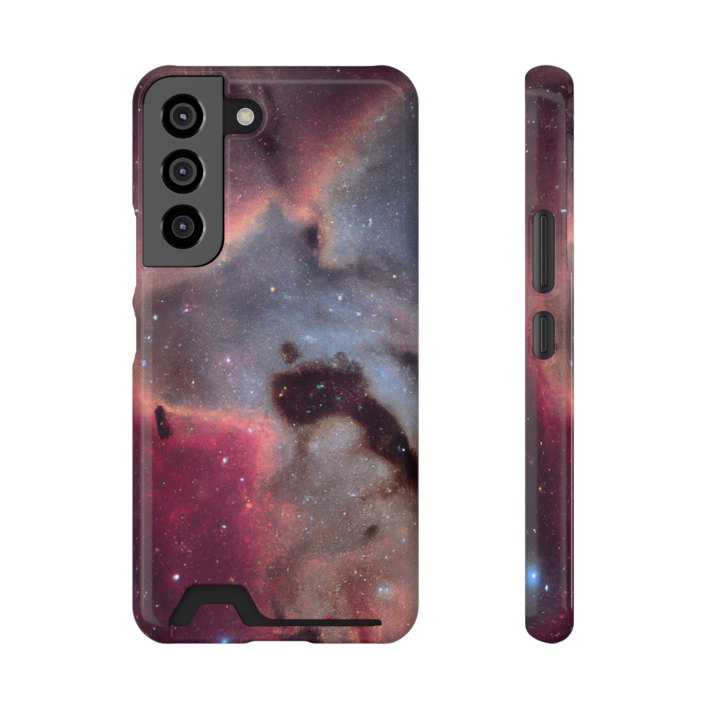 iPhone 13 and Samsung S21, S22 Cases with Card Holder Ft. Nebula