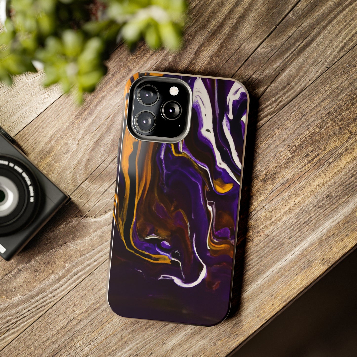 Tough Case-Mate iPhone Case Ft. Purple Tiger Stripes