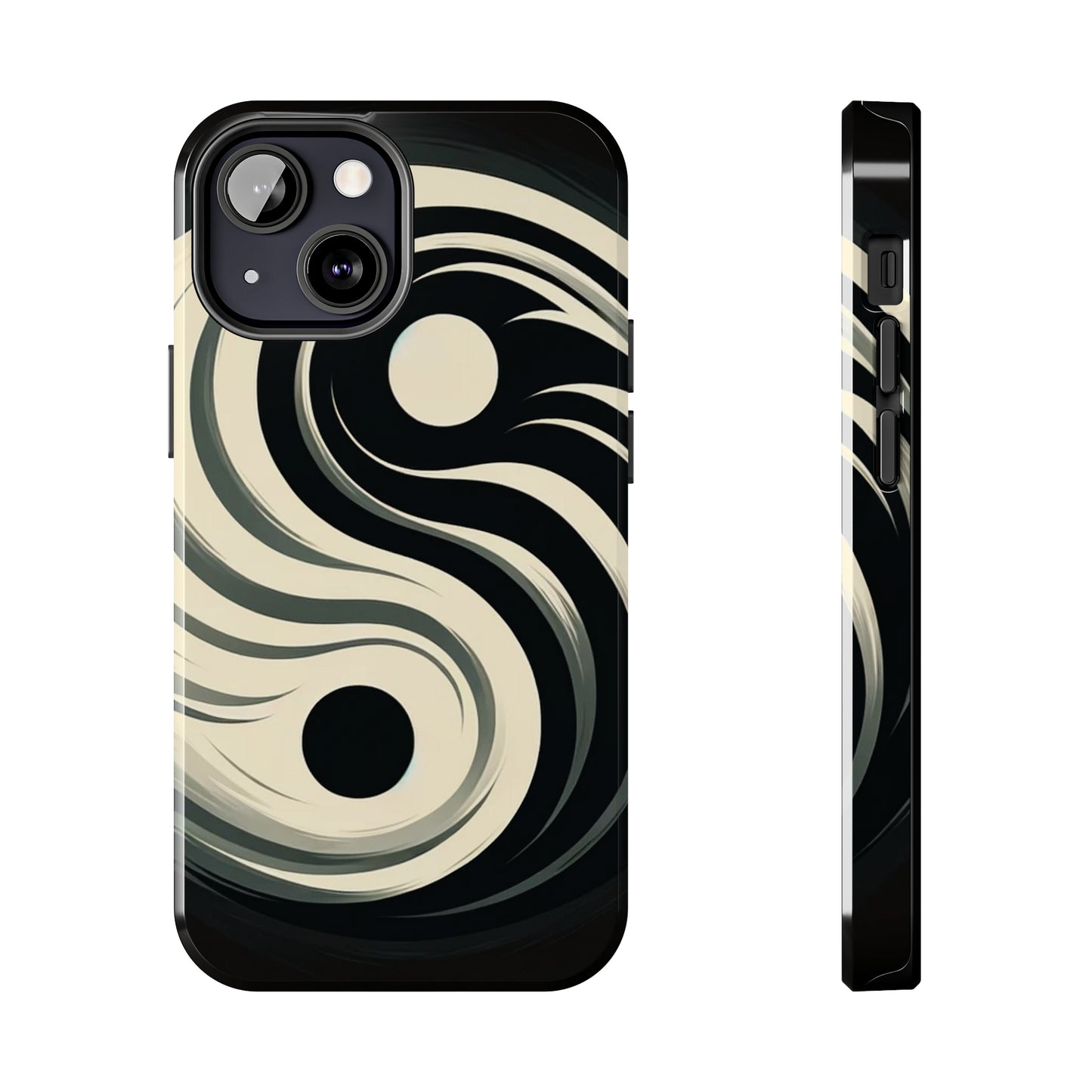 ToughDrop Apple iPhone Case Ft. Monotone Yin Yang
