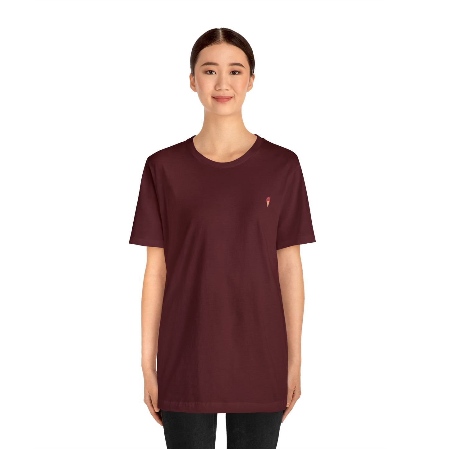 Express Delivery Short Sleeve Black or Maroon Tshirt Ft. Pixel Cone