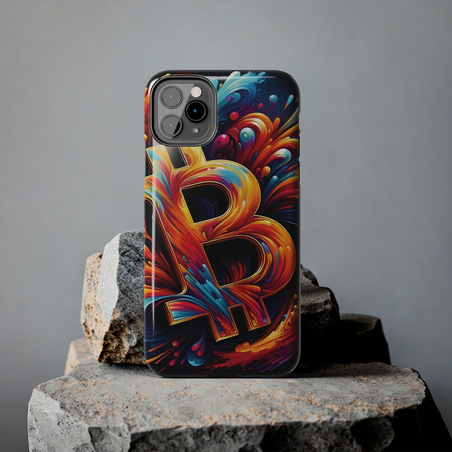 ToughDrop Apple iPhone Case Ft. Bitcoin Symbol Abstract