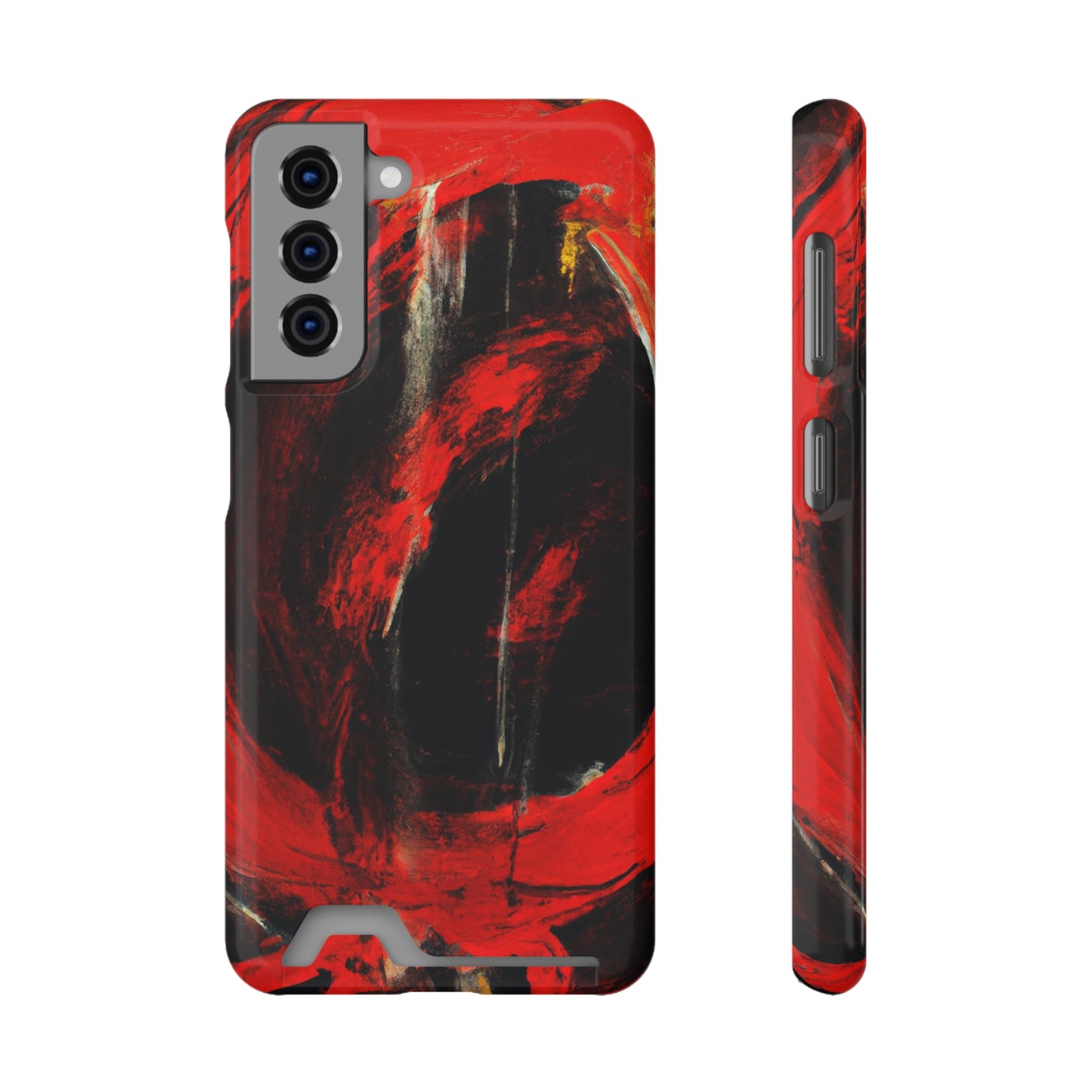 iPhone 13 and Samsung S21, S22 Cases with Card Holder Ft. Abstract Zero