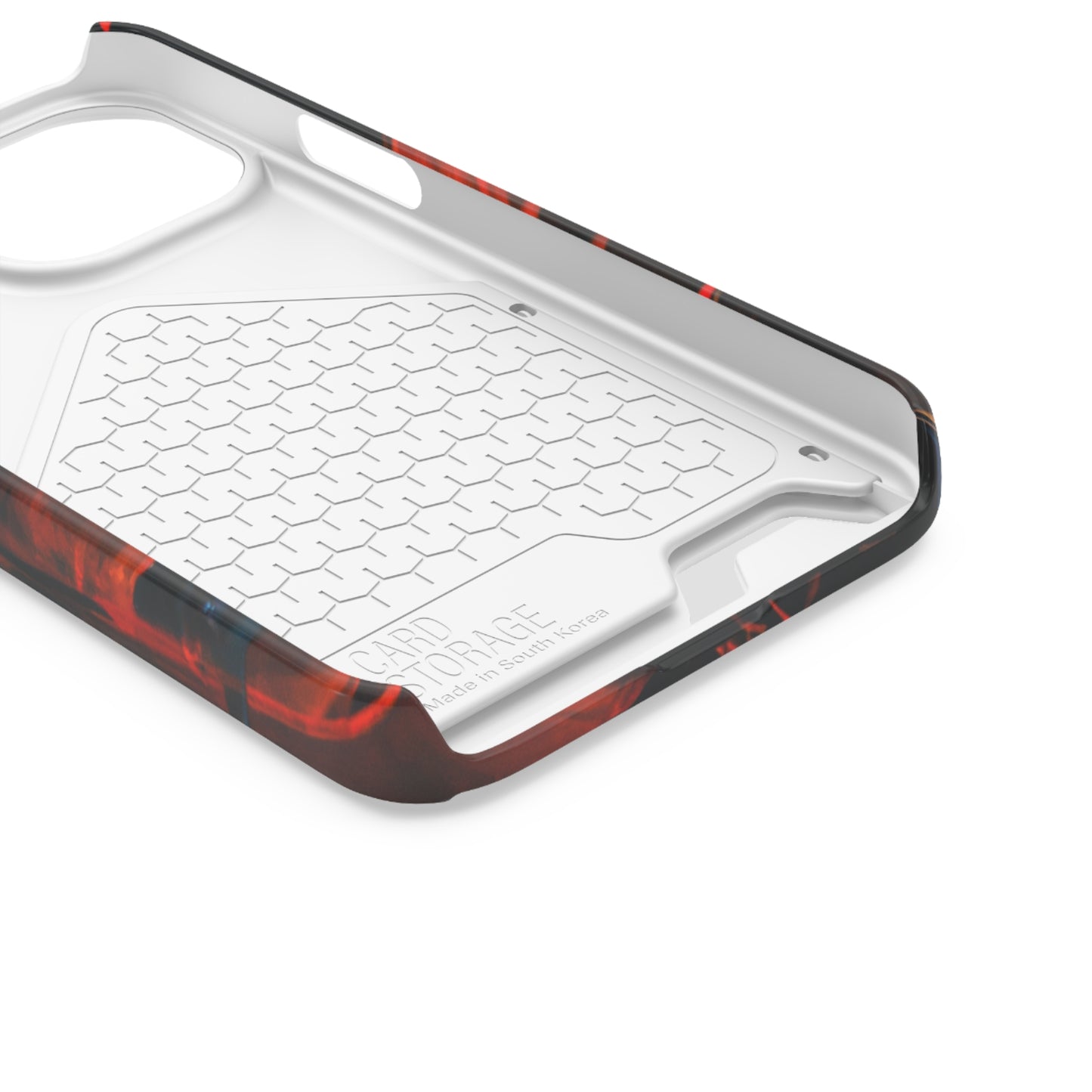 iPhone 13 and Samsung S21, S22 Cases with Card Holder Ft. Red Swipes