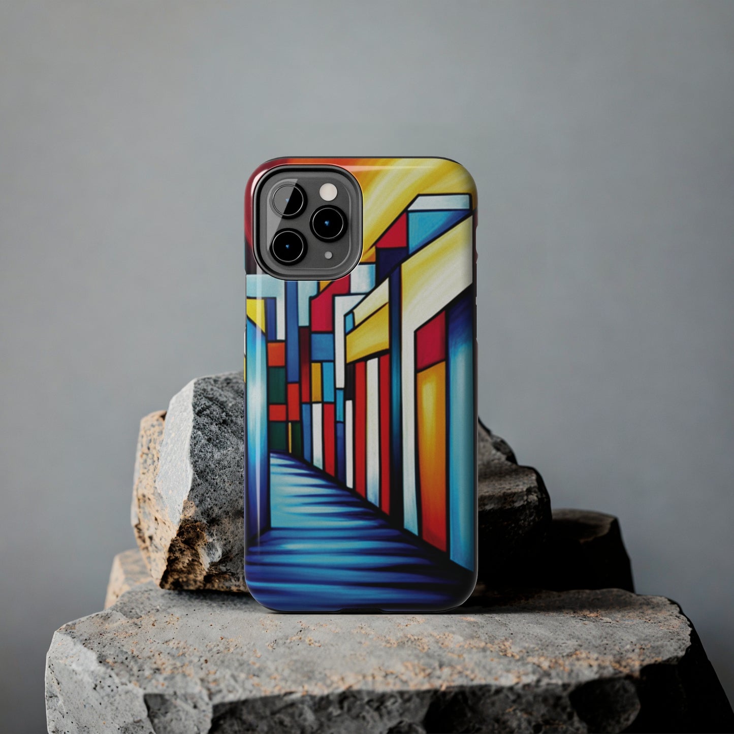 ToughDrop Apple iPhone Case Ft. Colorful Geometric Abstract Art