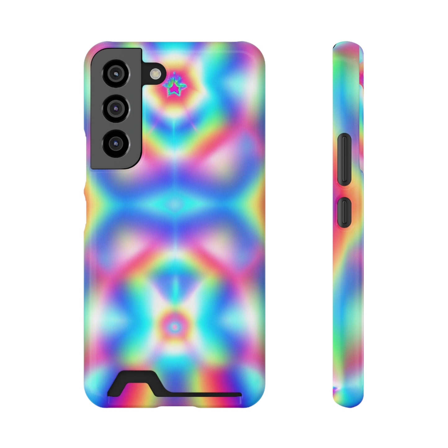 iPhone 13 and Samsung S21, S22 Cases with Card Holder Ft. Light Crystal