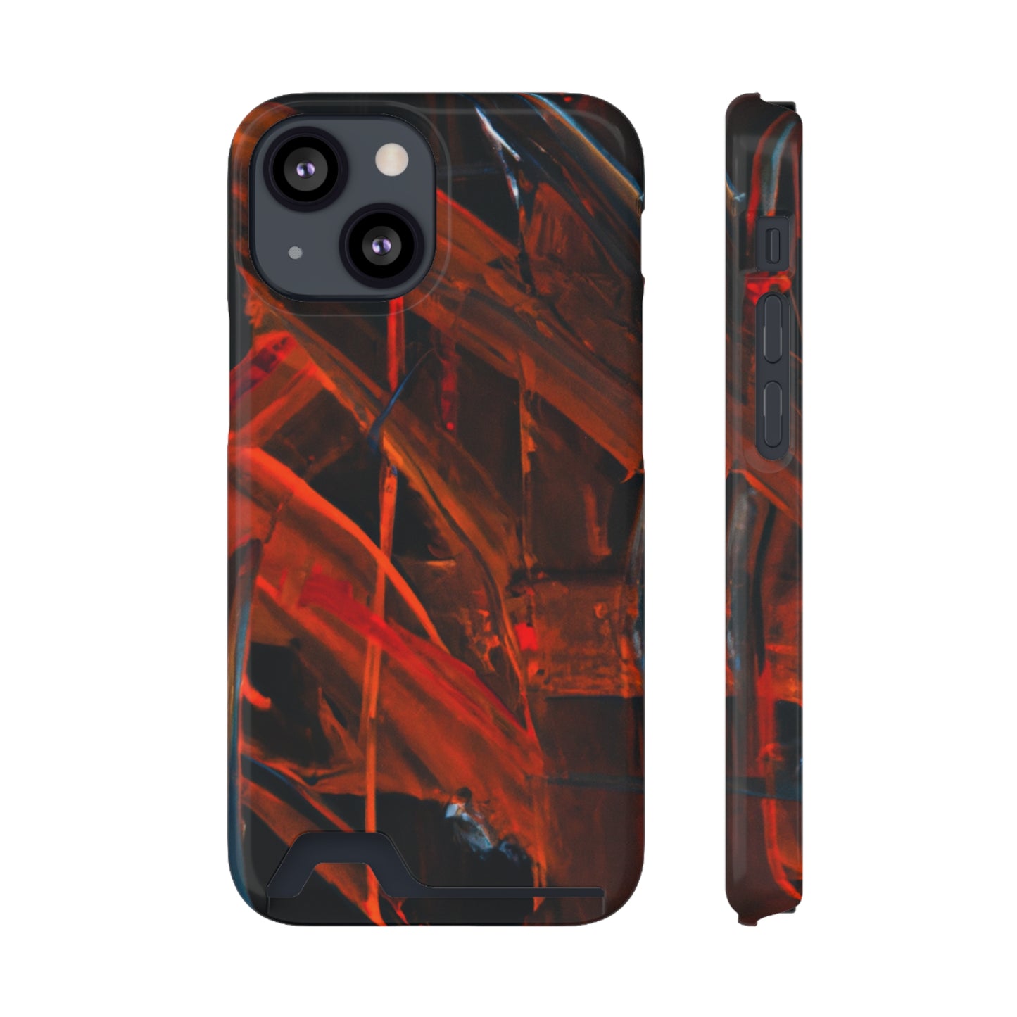 iPhone 13 and Samsung S21, S22 Cases with Card Holder Ft. Red Swipes