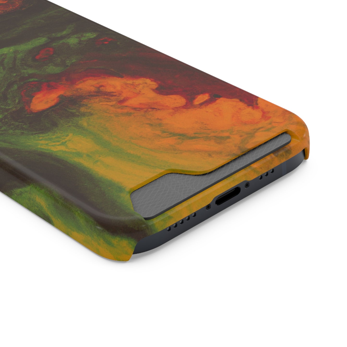 iPhone 13 and Samsung S21, S22 Cases with Card Holder Ft. Abstract Gas Giant