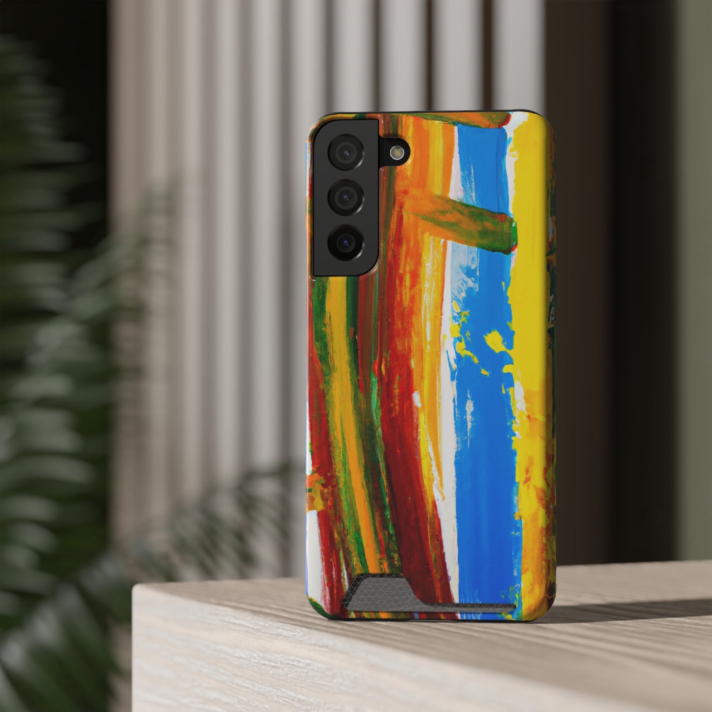iPhone and Samsung Cases with Card Holder Ft. Abstract Boat