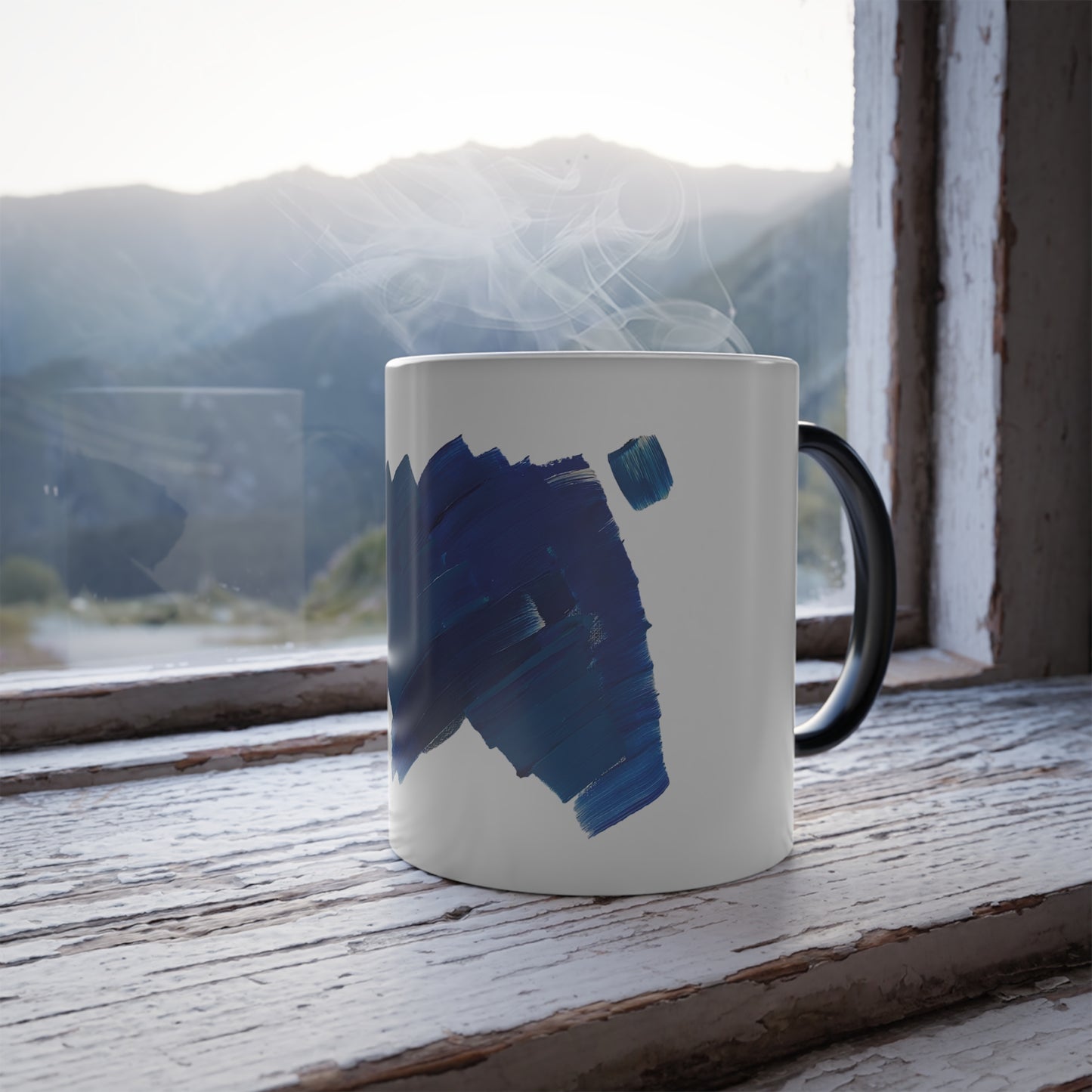 Color Morphing 11 oz Blue and White Acrylic Large Strokes