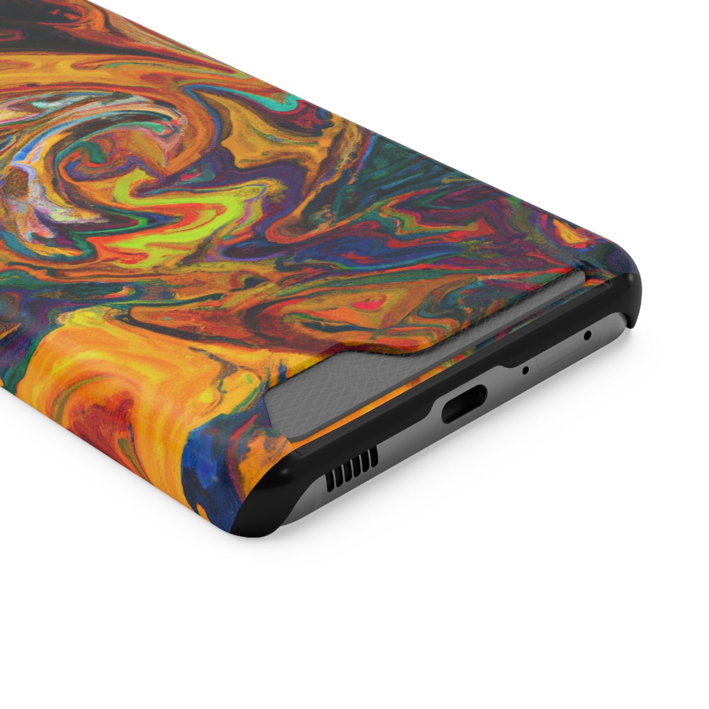 iPhone and Samsung Cases with Card Holder Ft. Abstract Spin