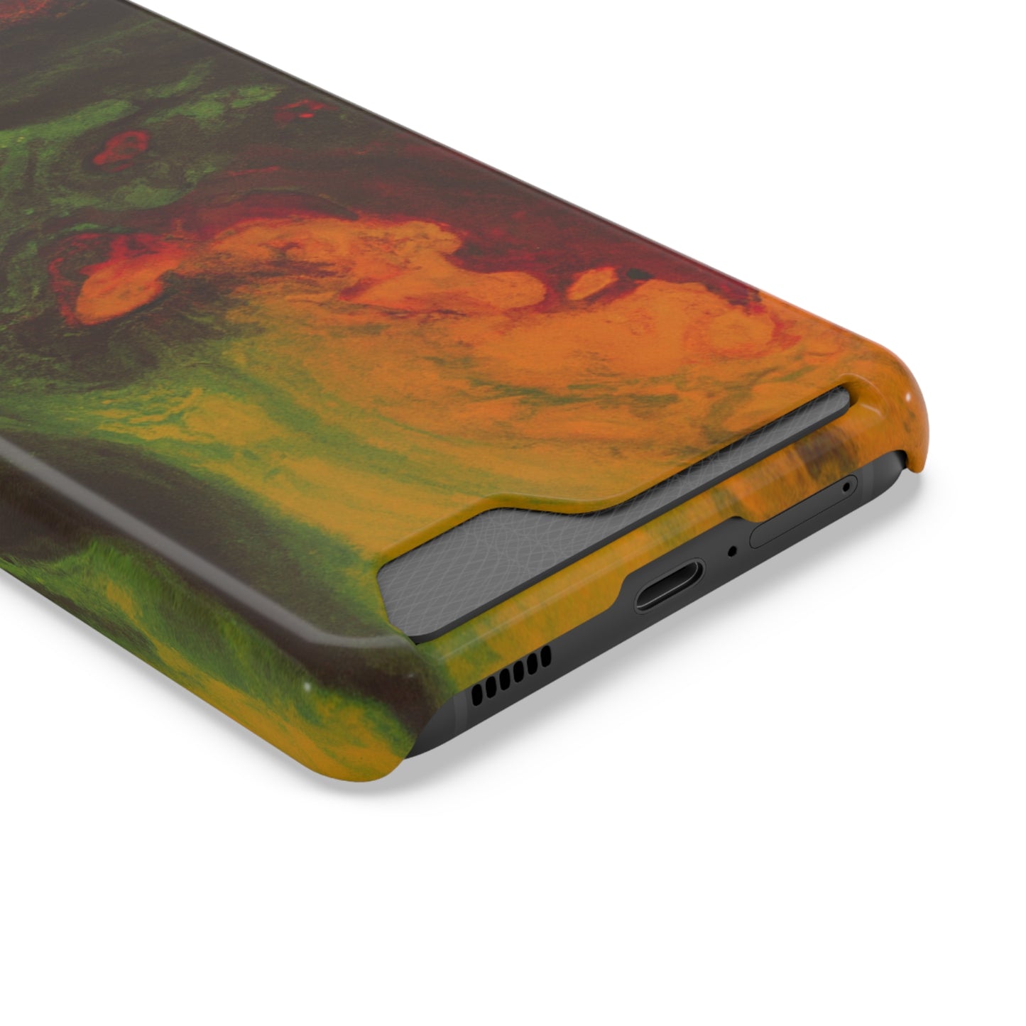 iPhone 13 and Samsung S21, S22 Cases with Card Holder Ft. Abstract Gas Giant