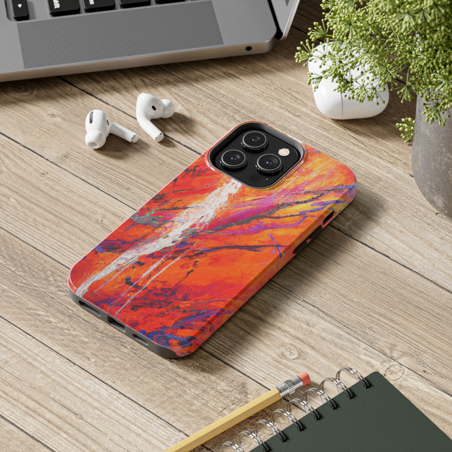 Tough Apple iPhone Cases Ft. Abstract Halloween Forest