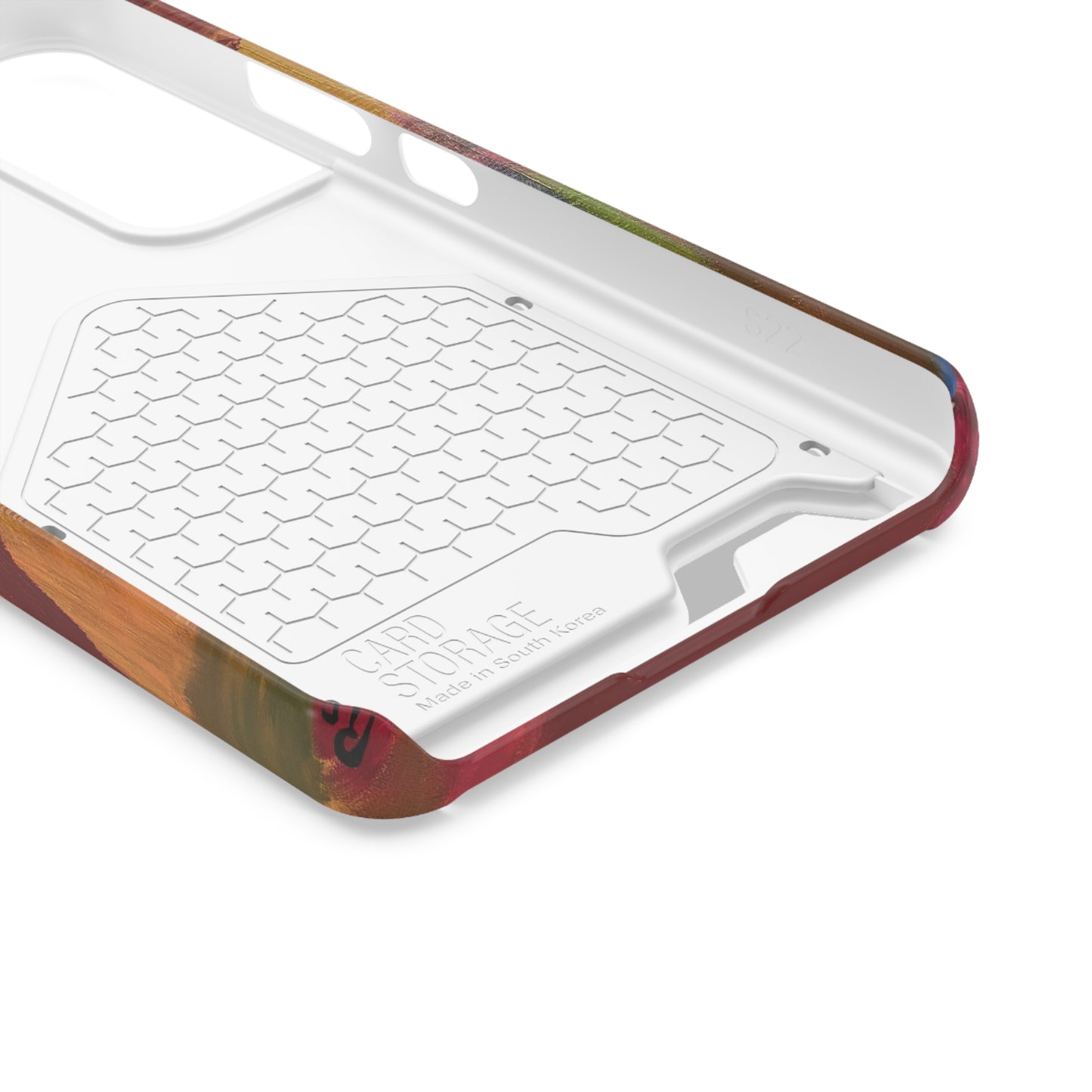 iPhone 13 and Samsung S21, S22 Cases with Card Holder Ft. Abstract Red