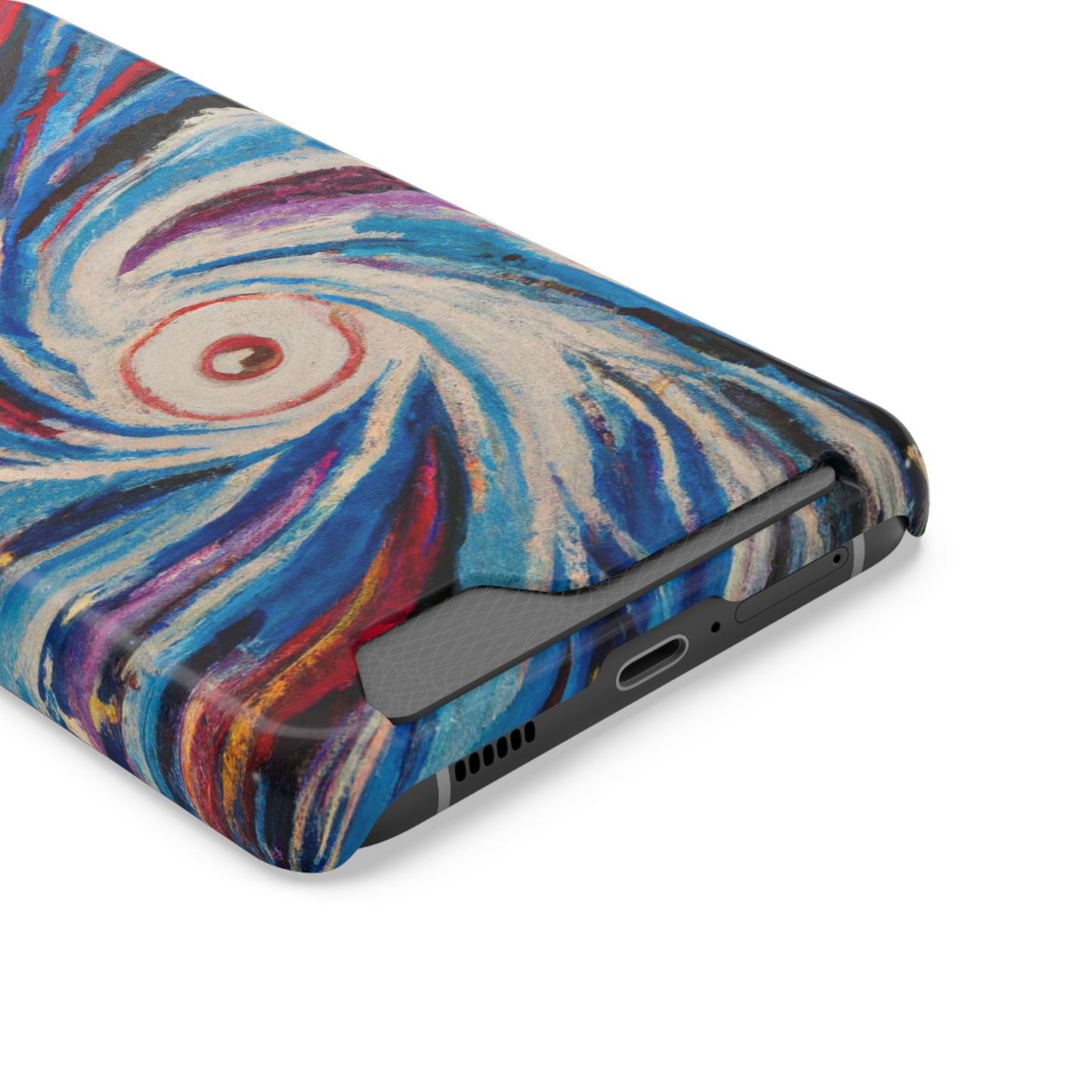 iPhone 13 and Samsung S21, S22 Cases with Card Holder Ft. Abstract Vortex