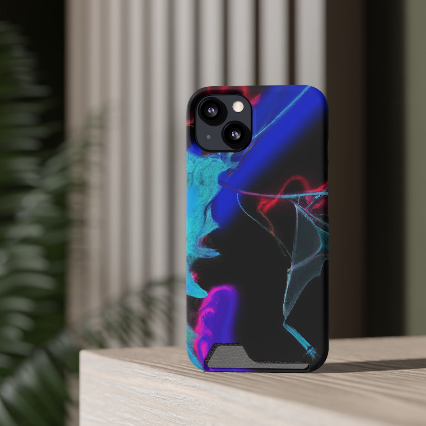 iPhone 13 and Samsung S21, S22 Cases with Card Holder Ft. Abstract Nova