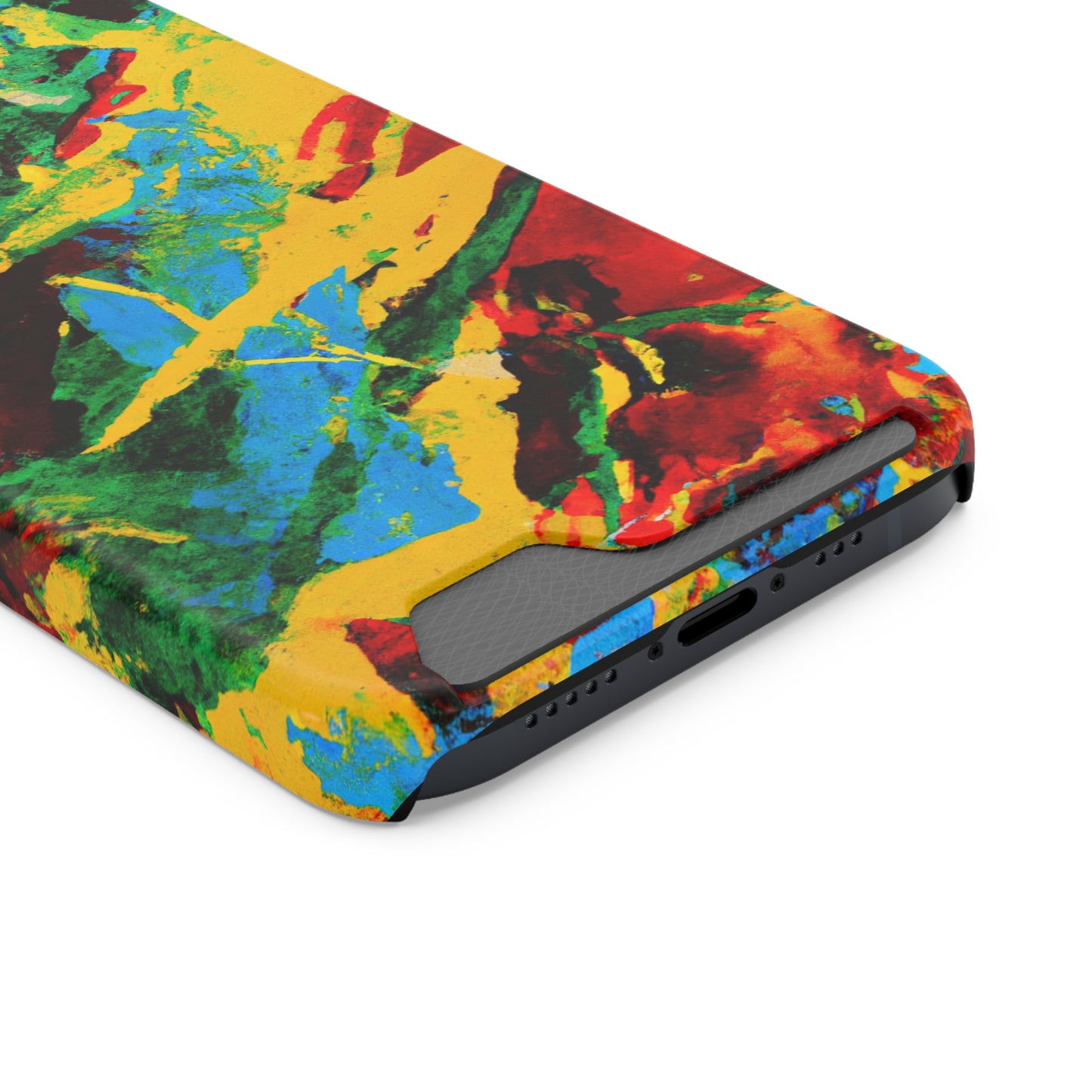 iPhone and Samsung Cases with Card Holder Ft. Abstract Tropical