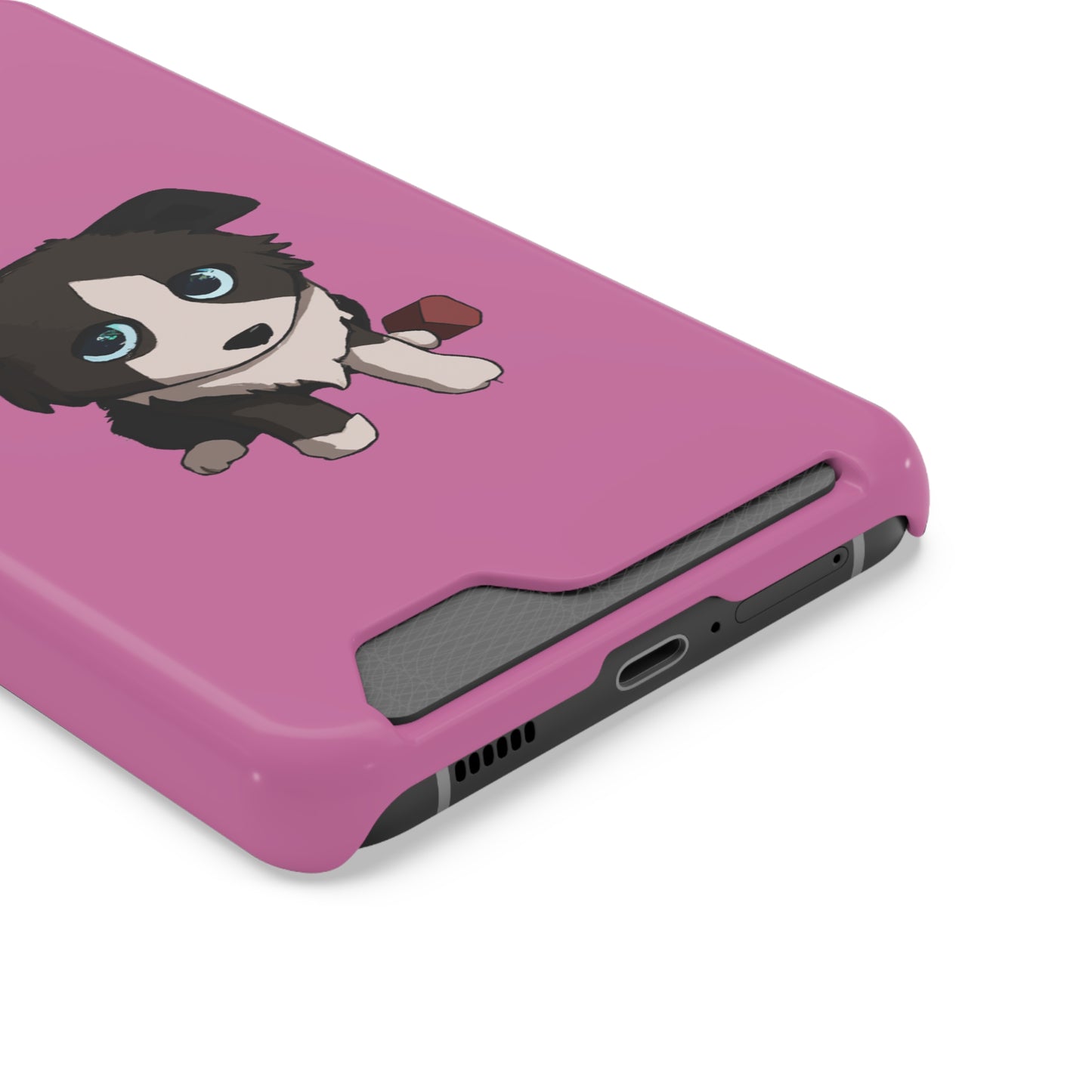 iPhone 13 and Samsung S21, S22 Cases with Card Holder Ft. Cute Pup