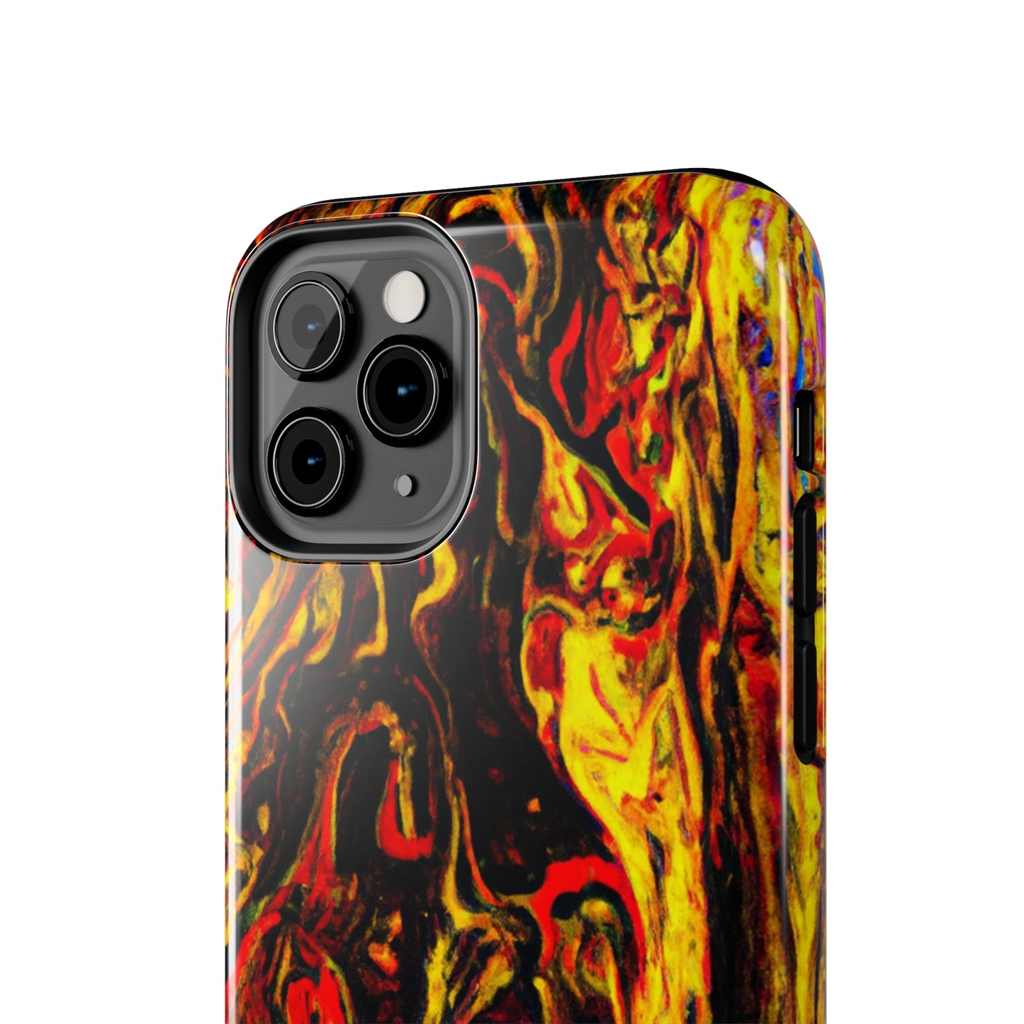 Tough Apple iPhone Case Ft. Abstract Black and Yellow