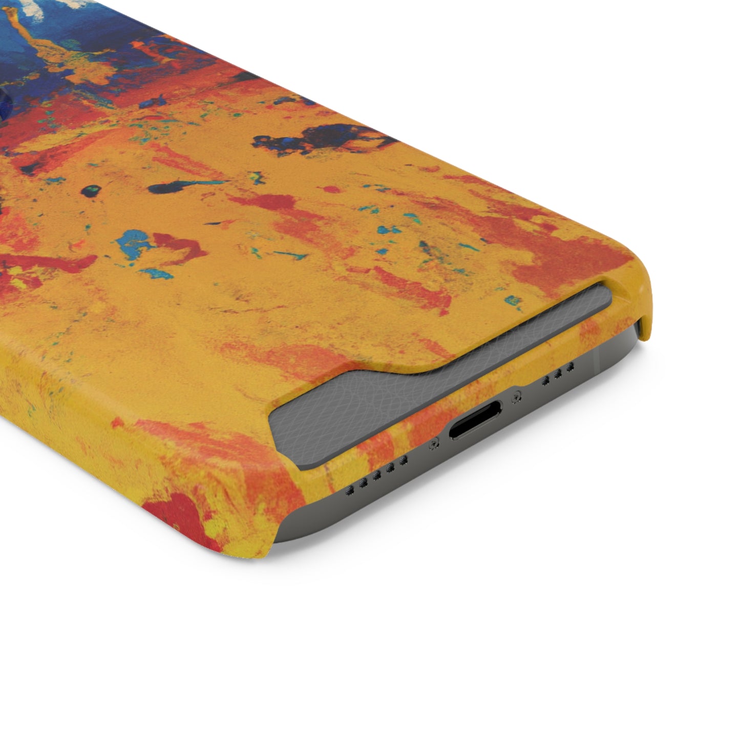 iPhone 13 and Samsung S21, S22 Cases with Card Holder Ft. Abstract Sun