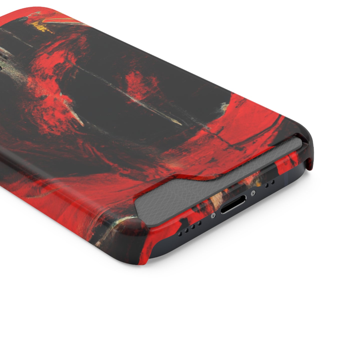 iPhone 13 and Samsung S21, S22 Cases with Card Holder Ft. Abstract Zero